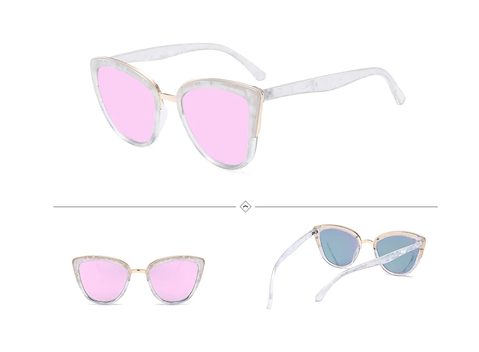 Cat Eye Colorful Plastic Sunglasses 7016