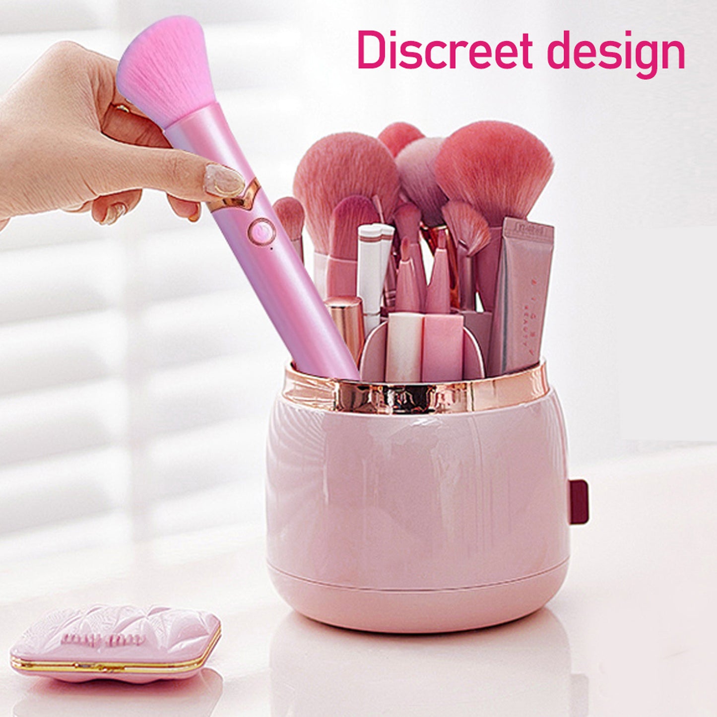 Discreet Mini Bullet For Women Elegant Makeup Brush Vibrator,Travel Friendly Body Massager With Nipple Stimulation