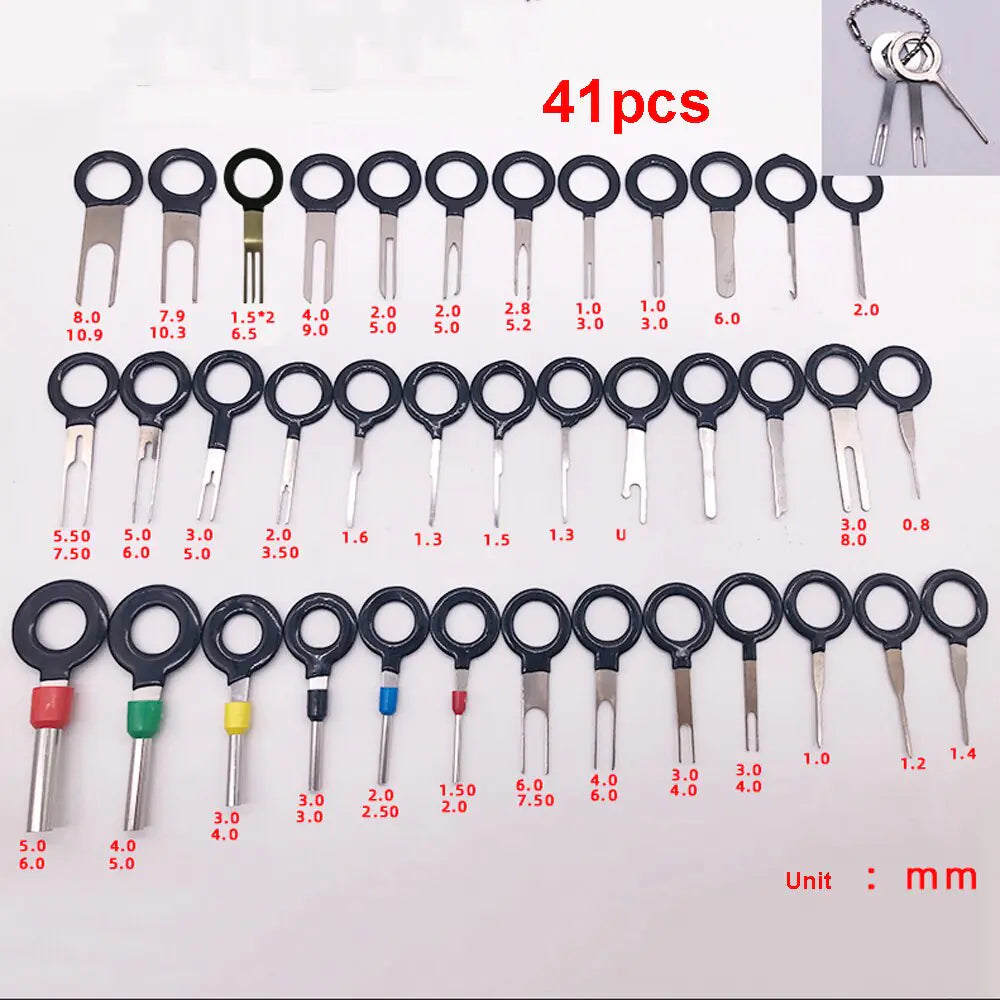 41-Piece Manual Tool Set for Automotive Connector Removal