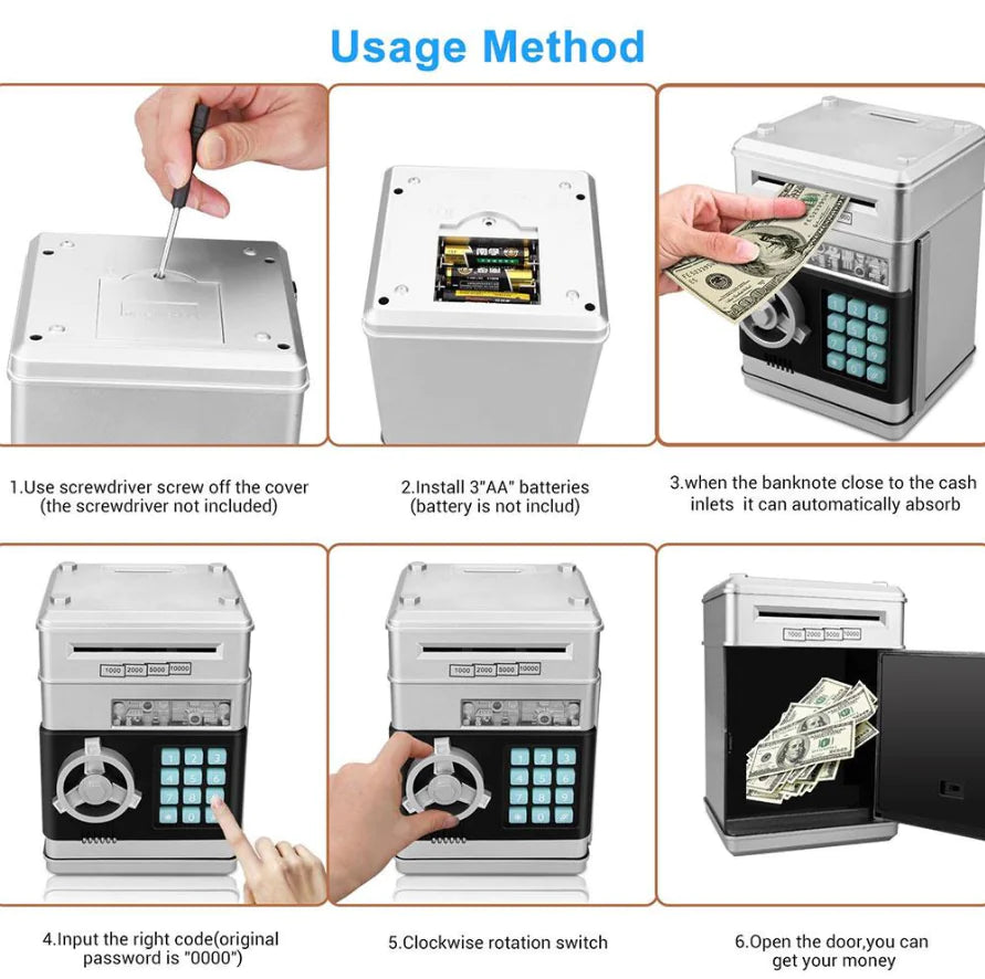 Creative ATM Money Box with Intelligent Lock