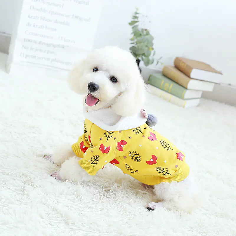 New Autumn Winter Pet Dog Clothing - Cotton Fleece Wear