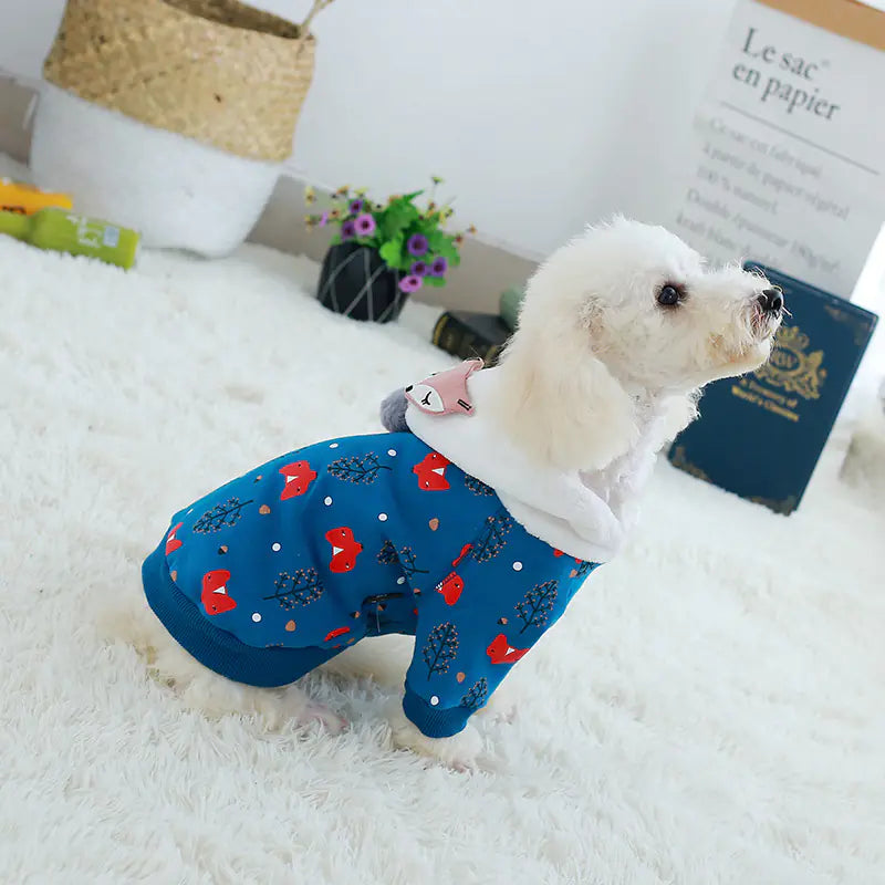 New Autumn Winter Pet Dog Clothing - Cotton Fleece Wear