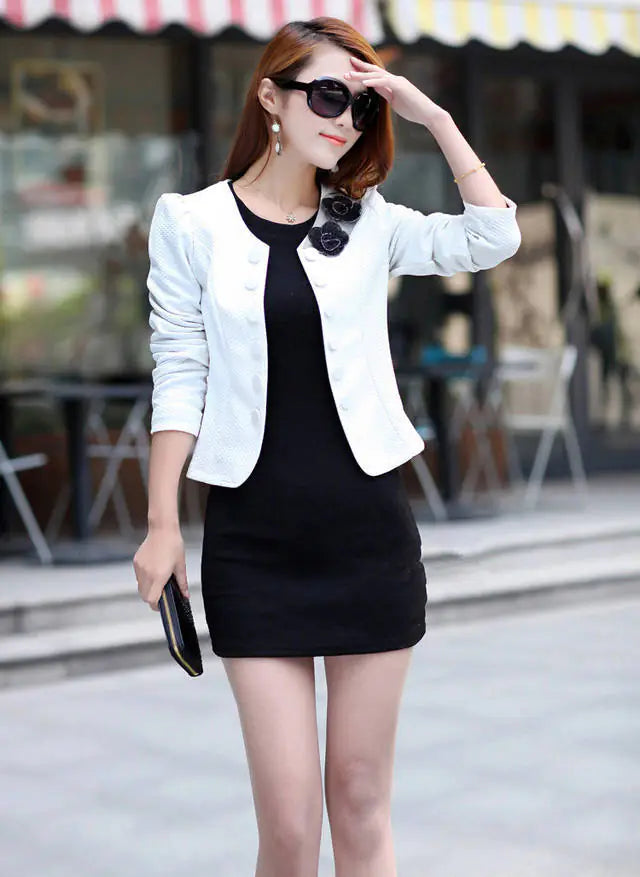Korean Style Slim Fit Casual Blazer for Women
