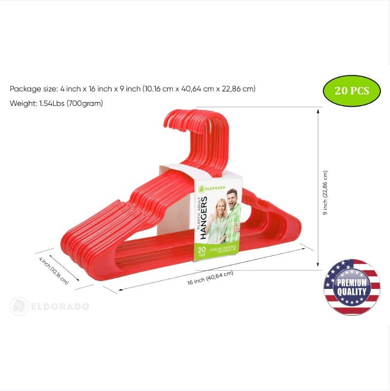 Hangers For  Size 20 Pack Clothing Plastic Ideal For Everyday