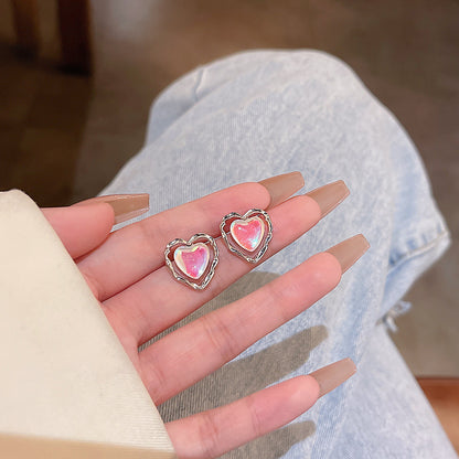 Earrings With Pink Heart,Only Self-pickup Is Supported, And The Displayed Prices Are All Self-pickup Prices
