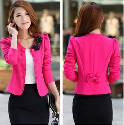 Korean Style Slim Fit Casual Blazer for Women