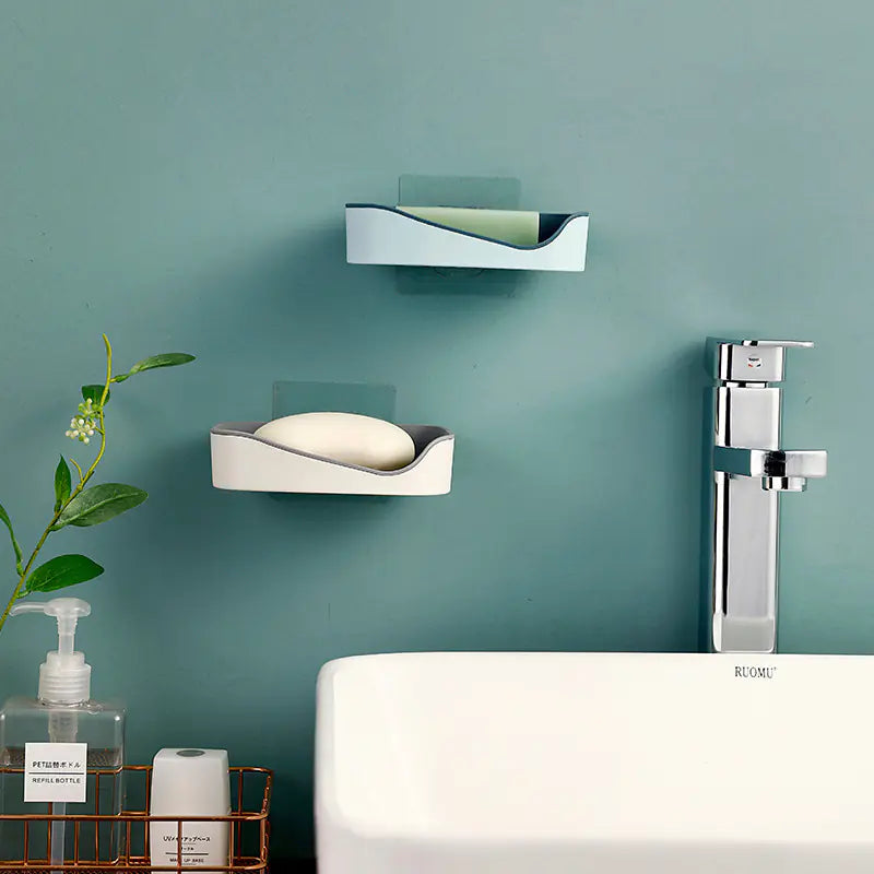 New Colorful Double-Layer Soap Dish with Drainage