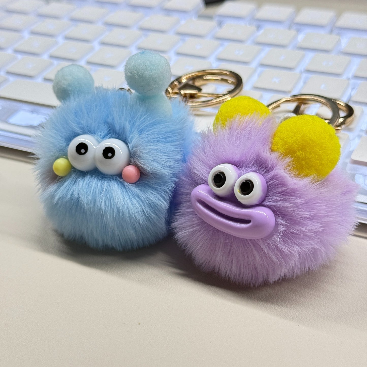 Cute Cartoon Plush Keychains, Made Of Soft And Fluffy Materials, Featuring Various Adorable Designs, Suitable For Home Decoration Or Everyday Use, Making For An Interesting Gift Choice.