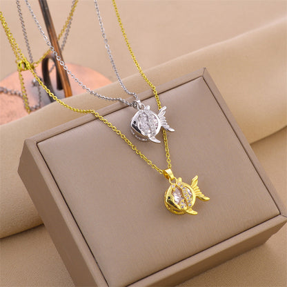 Necklace,stainless Steel,with Fish ,Only Self-pickup Is Supported, And The Displayed Prices Are All Self-pickup Prices