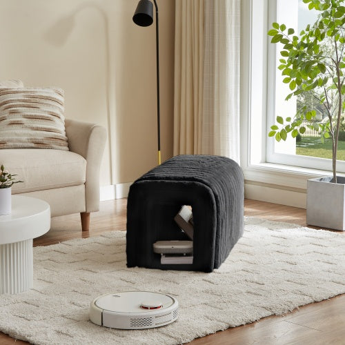 Ottoman Storage Bench Pet Supplies Corduroy Bench Cat's Nest To Hide For The Living Room, Entryway And Bedroom