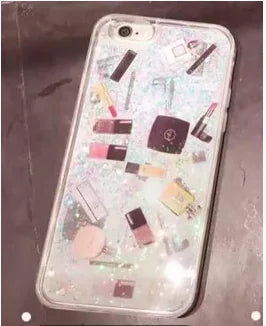 Liquid Sand Cosmetic Pattern Phone Case for iPhone