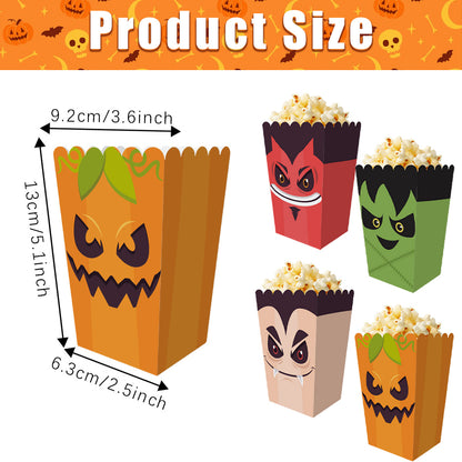 12Pcs Halloween Popcorn Box