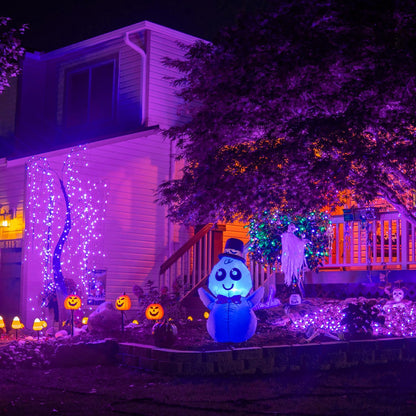 200pcs 66ft Halloween Fairy String Lights 8 Lighting Modes Mini Plug-in String Lights Indoor And Outdoor Christmas Garden Wedding Party Decoration Purple