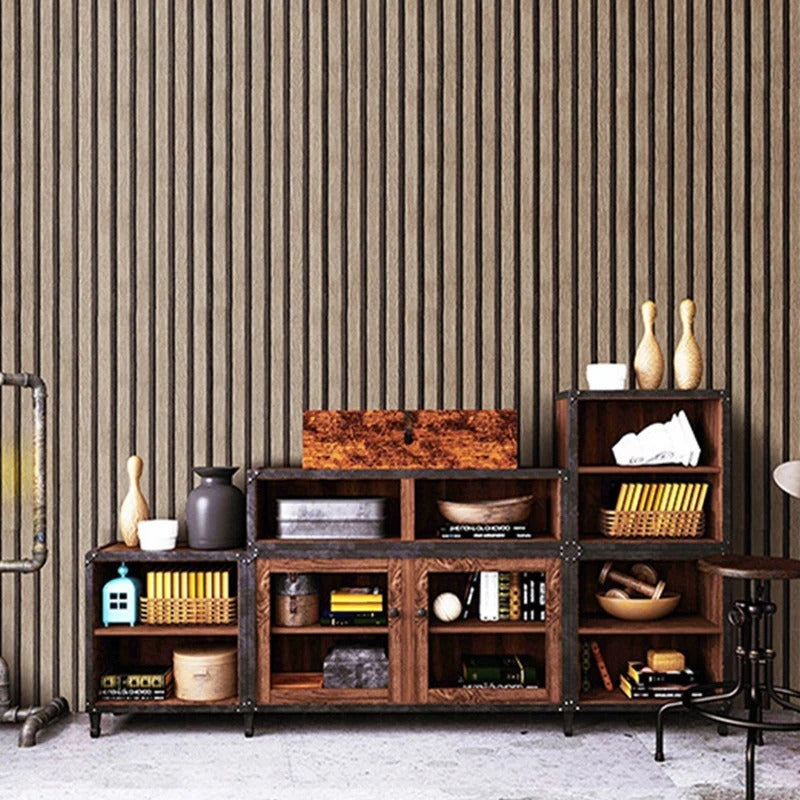 Self-adhesive Wood Striped Wallpaper Background Wall Waterproof Wallpaper