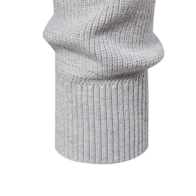 Men's Zipper Stand Collar Knitted Sweater Fashion Slim Solid Color Long Sleeve Half Turtleneck Top Men's Clothing