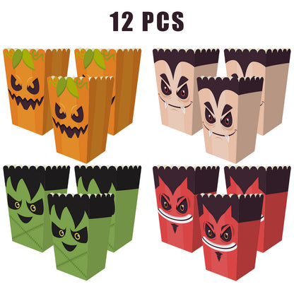 12Pcs Halloween Popcorn Box