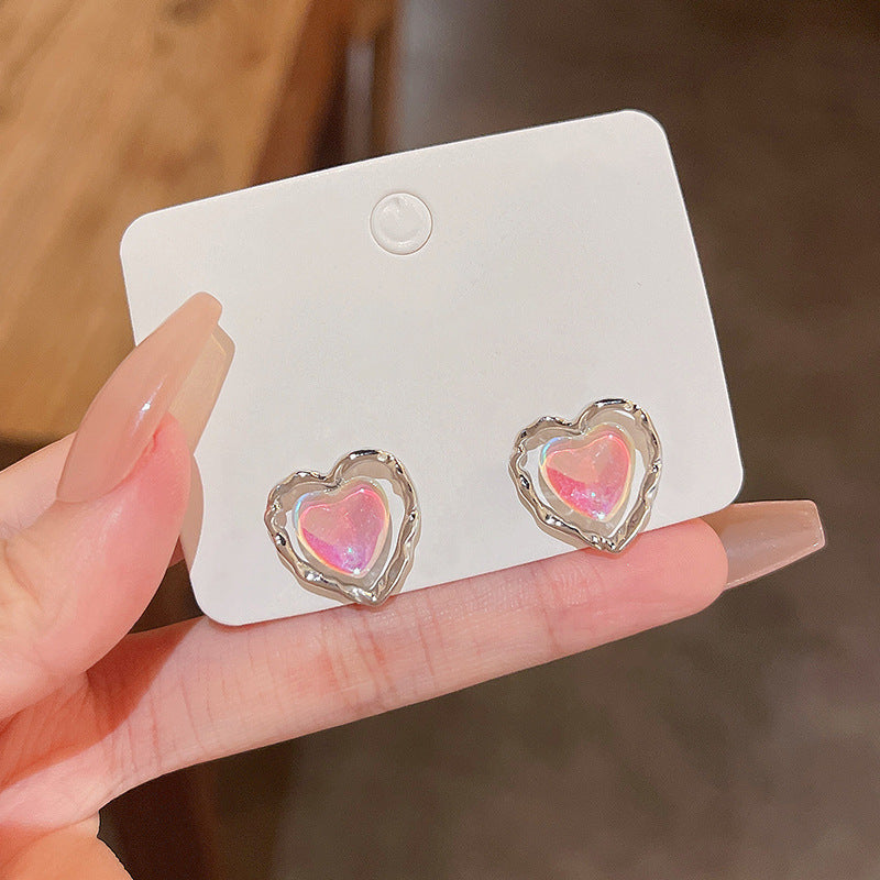 Earrings With Pink Heart,Only Self-pickup Is Supported, And The Displayed Prices Are All Self-pickup Prices