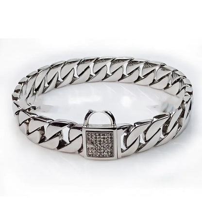 Stainless Steel Pet Chain Dog Collar and Leash