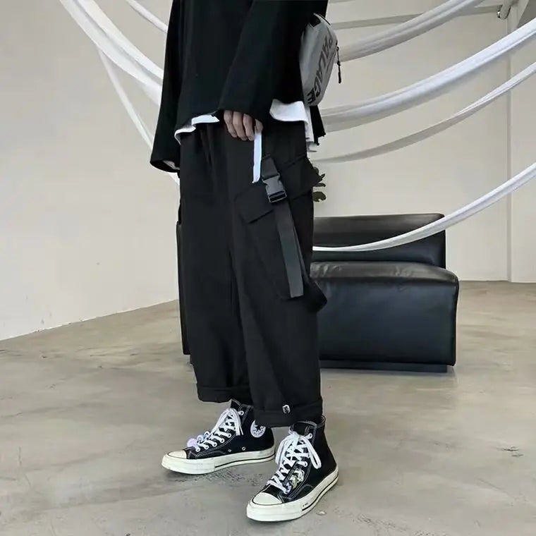 Men's Trendy Korean Loose Fit Overalls in Large Size
