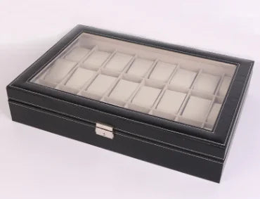 Standard 24-Slot Watch Box with Leather Packaging