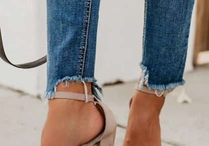 Ripped Skinny Jeans for Plus Size Women