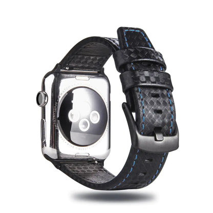 High-End Carbon Fiber Leather Watch Compatible With