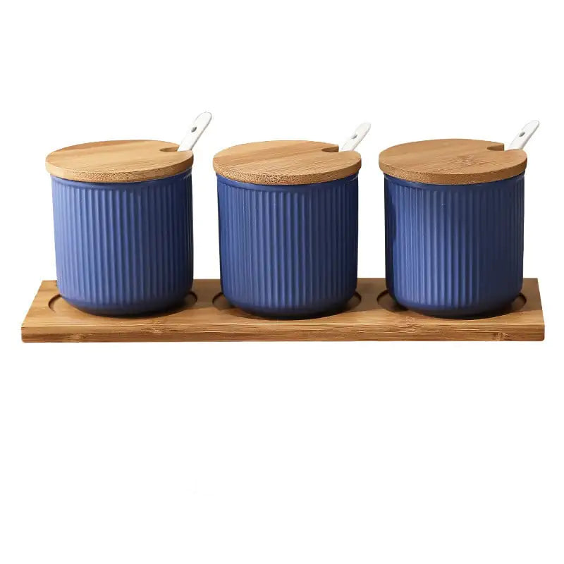 Nordic Style Ceramic Color Glaze Seasoning Pot Set