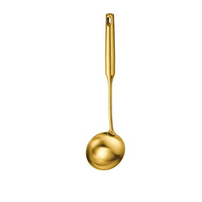Custom Gilded Stainless Steel Cooking Spoon Set
