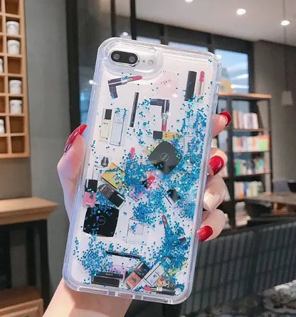 Liquid Sand Cosmetic Pattern Phone Case for iPhone