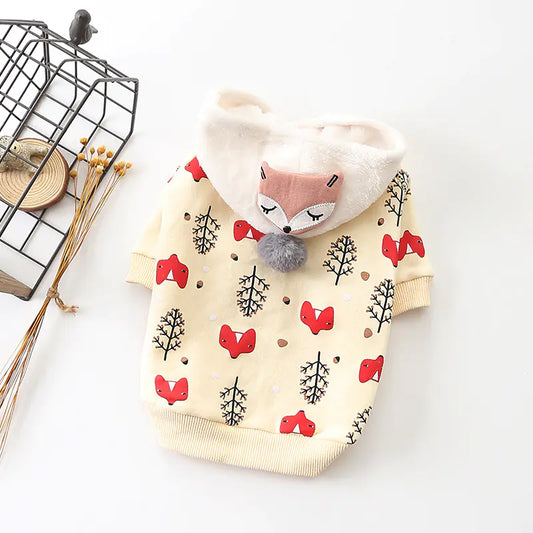 New Autumn Winter Pet Dog Clothing - Cotton Fleece Wear