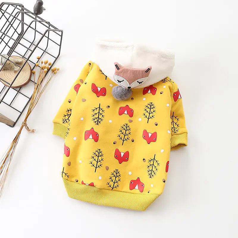 New Autumn Winter Pet Dog Clothing - Cotton Fleece Wear