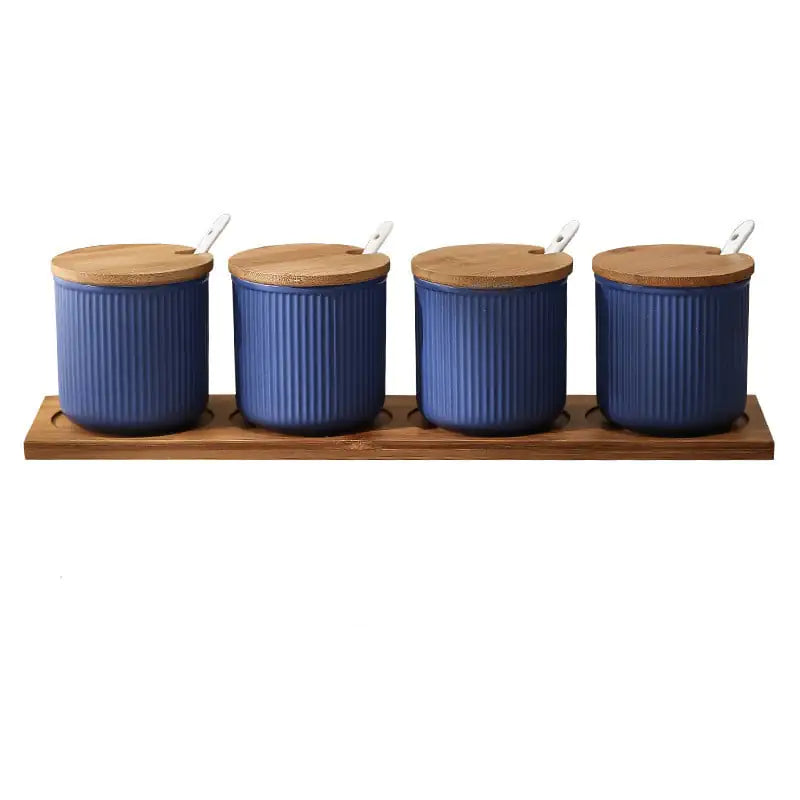 Nordic Style Ceramic Color Glaze Seasoning Pot Set