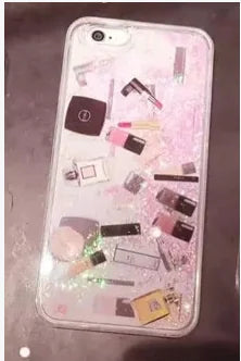 Liquid Sand Cosmetic Pattern Phone Case for iPhone