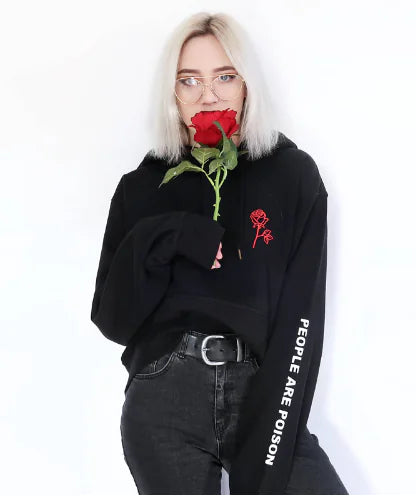 Plus Size Hooded Sweatshirt with Letter Print