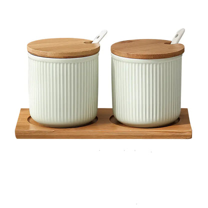 Nordic Style Ceramic Color Glaze Seasoning Pot Set