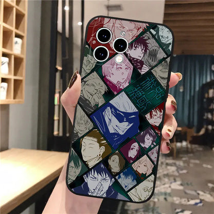 Anime Cartoon Phone Case for iPhone 15 (Jujutsu Kaisen)