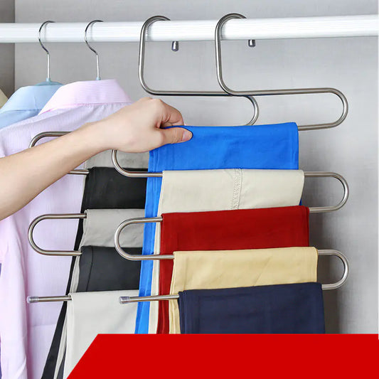 Stainless Steel S-Hook Multi-Functional Pants Clip