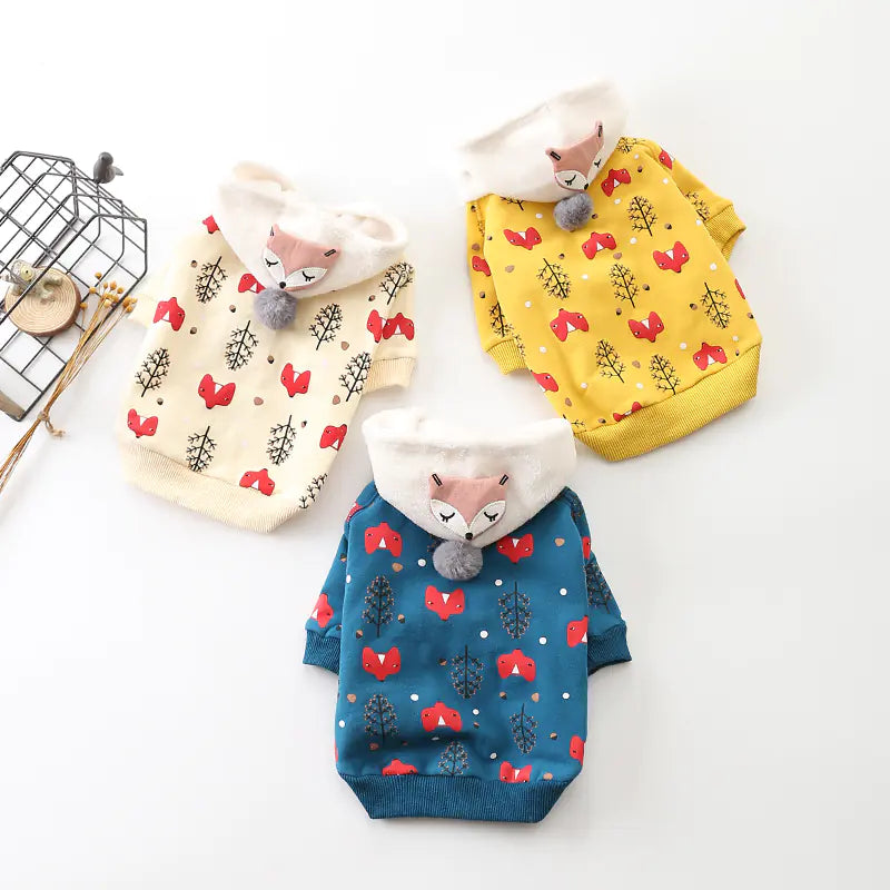 New Autumn Winter Pet Dog Clothing - Cotton Fleece Wear