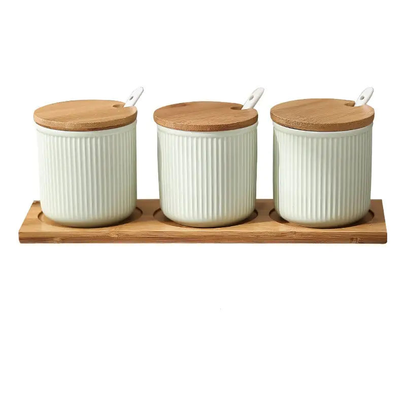 Nordic Style Ceramic Color Glaze Seasoning Pot Set