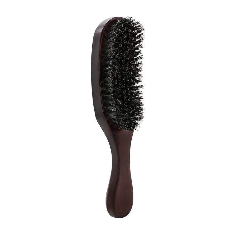 Beech Wood Lacquer Pig Bristle Curved Hair Styling Comb