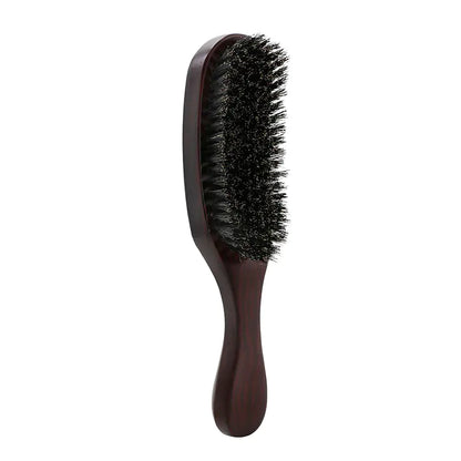 Beech Wood Lacquer Pig Bristle Curved Hair Styling Comb