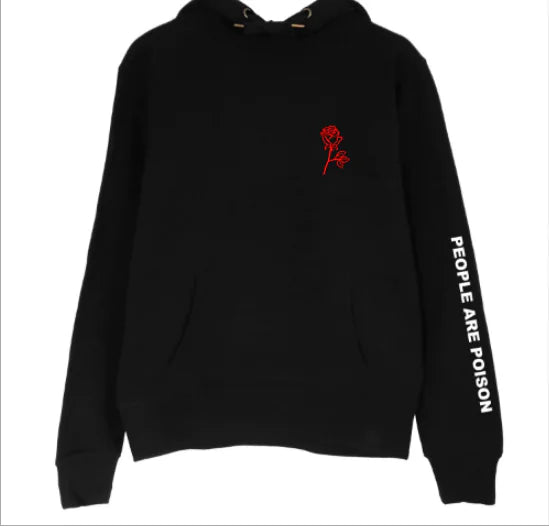 Plus Size Hooded Sweatshirt with Letter Print