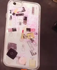 Liquid Sand Cosmetic Pattern Phone Case for iPhone