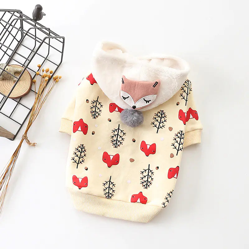 New Autumn Winter Pet Dog Clothing - Cotton Fleece Wear