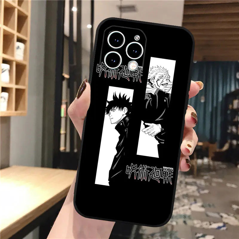 Anime Cartoon Phone Case for iPhone 15 (Jujutsu Kaisen)