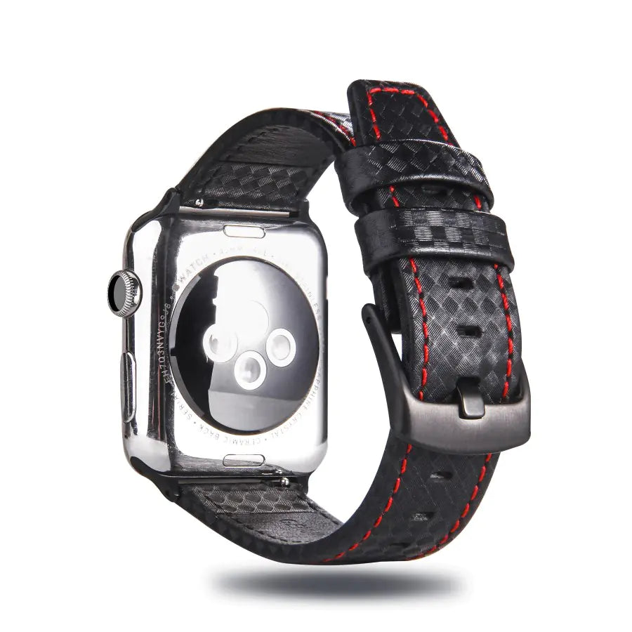 High-End Carbon Fiber Leather Watch Compatible With