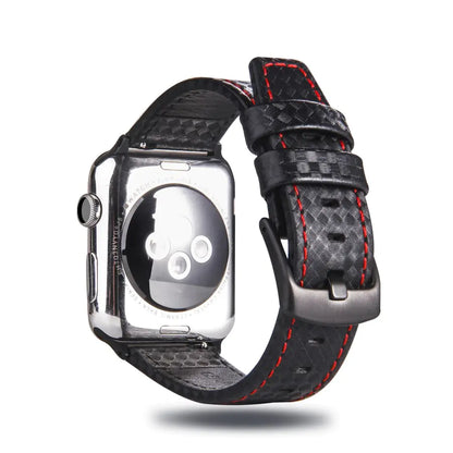 High-End Carbon Fiber Leather Watch Compatible With