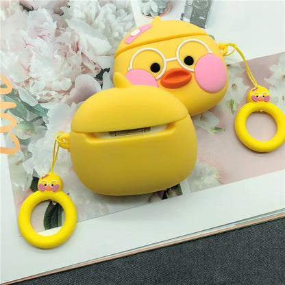 Cute Duck Silicone Soft Case for Earbuds