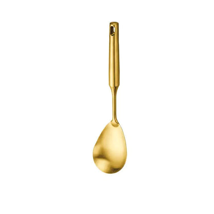 Custom Gilded Stainless Steel Cooking Spoon Set