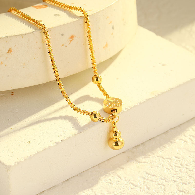 Necklace,stainless Steel, With Gourd And FU Word ,Only Self-pickup Is Supported, And The Displayed Prices Are All Self-pickup Prices